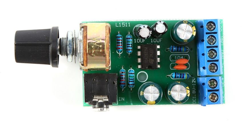 Audio versterker module 2x5W met volumeknop 1